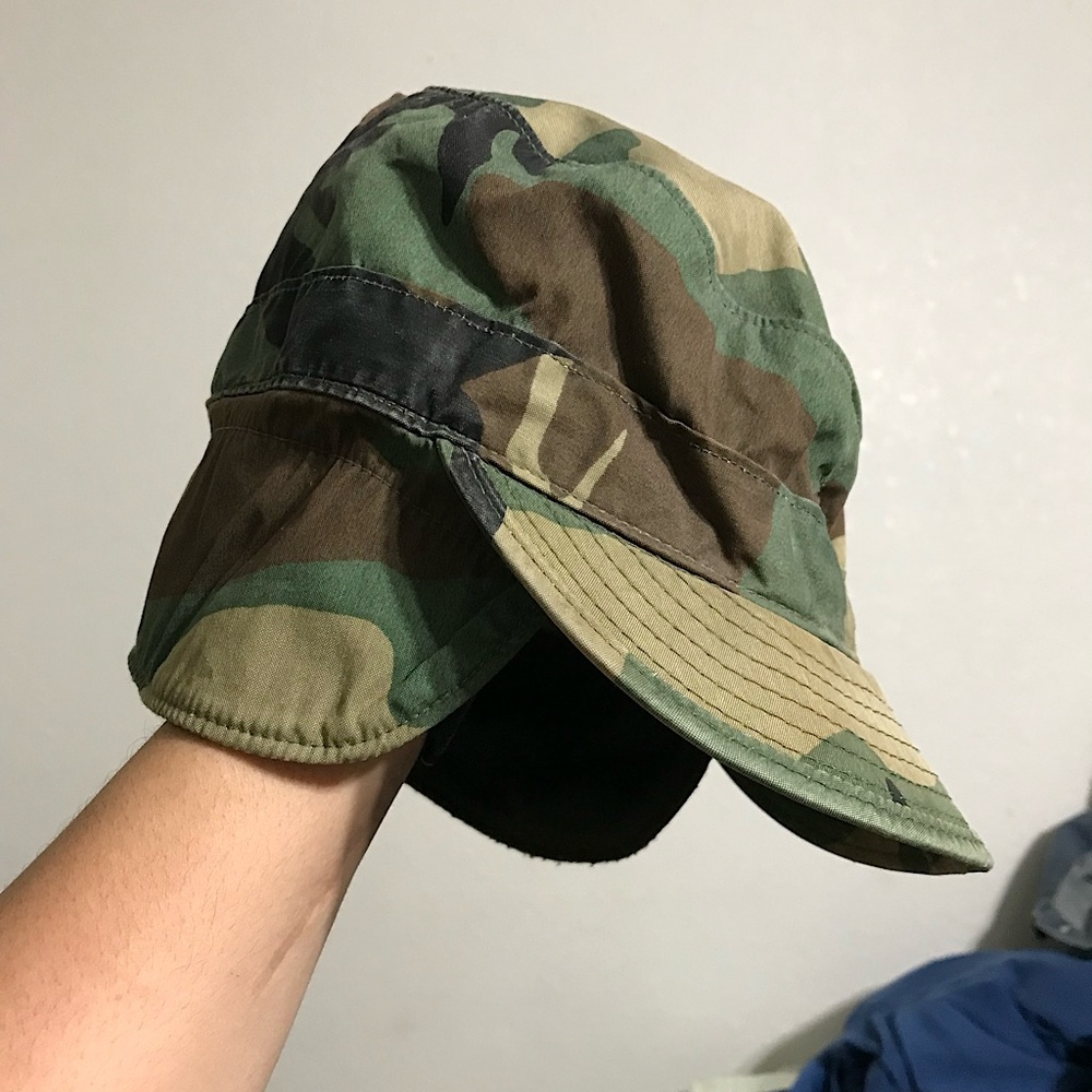 Vintage 1989 Camo Military Cap Youth Size 6 ¾